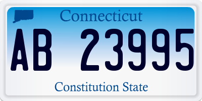 CT license plate AB23995