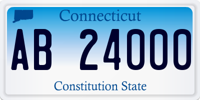 CT license plate AB24000