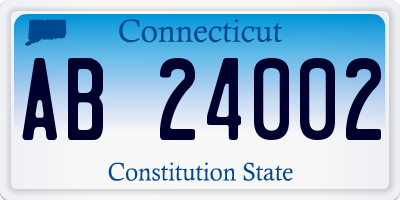 CT license plate AB24002