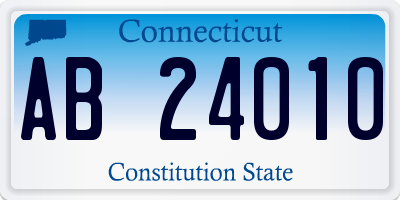 CT license plate AB24010