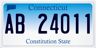 CT license plate AB24011