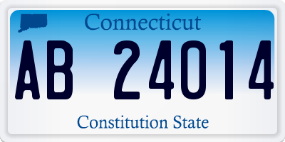 CT license plate AB24014