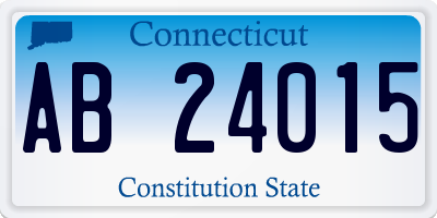 CT license plate AB24015