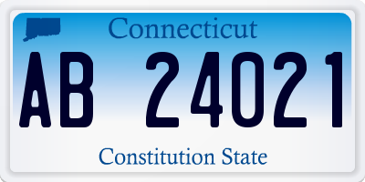 CT license plate AB24021