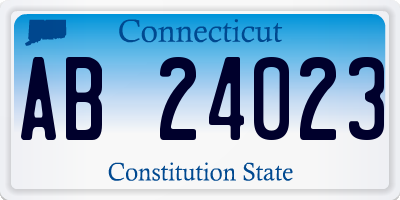 CT license plate AB24023