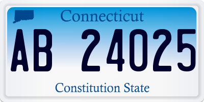 CT license plate AB24025