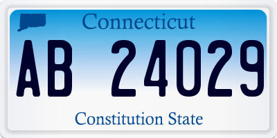 CT license plate AB24029