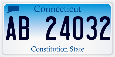 CT license plate AB24032