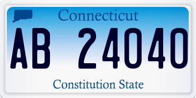 CT license plate AB24040