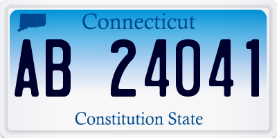 CT license plate AB24041