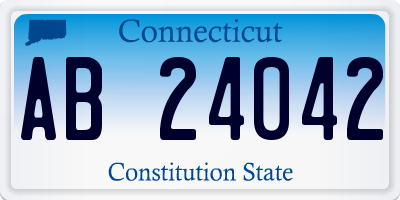 CT license plate AB24042