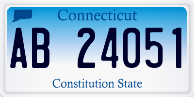 CT license plate AB24051