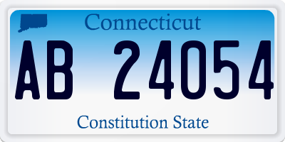 CT license plate AB24054