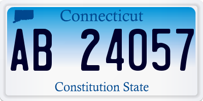 CT license plate AB24057