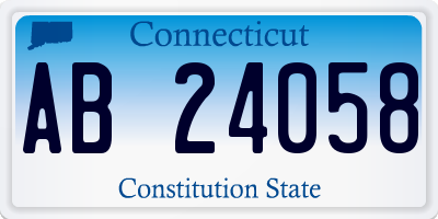 CT license plate AB24058