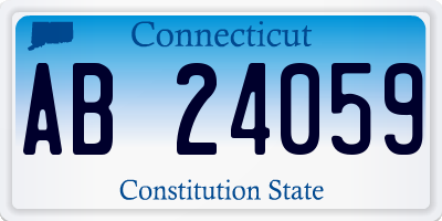 CT license plate AB24059