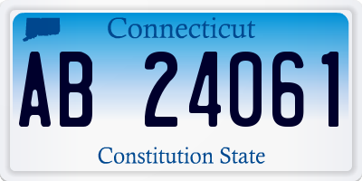 CT license plate AB24061