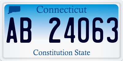 CT license plate AB24063