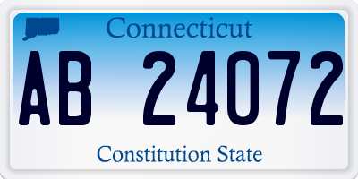 CT license plate AB24072