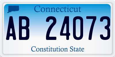 CT license plate AB24073