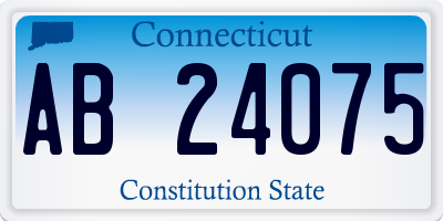 CT license plate AB24075