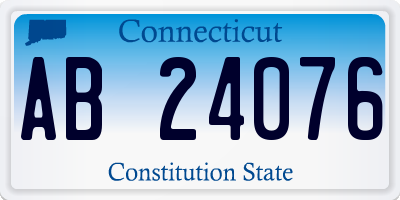 CT license plate AB24076