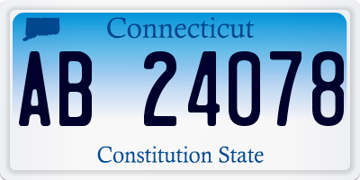 CT license plate AB24078