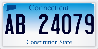 CT license plate AB24079