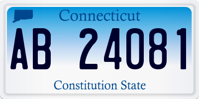 CT license plate AB24081