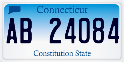 CT license plate AB24084