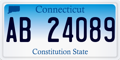 CT license plate AB24089