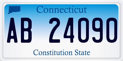 CT license plate AB24090