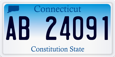 CT license plate AB24091