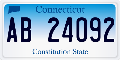 CT license plate AB24092