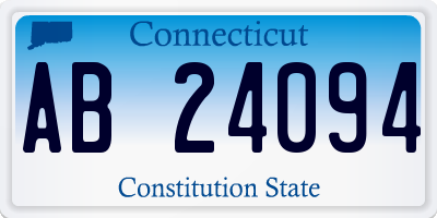 CT license plate AB24094