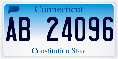 CT license plate AB24096