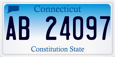 CT license plate AB24097