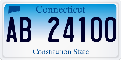 CT license plate AB24100