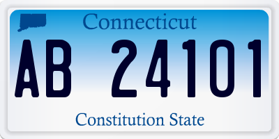 CT license plate AB24101