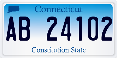 CT license plate AB24102