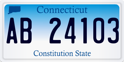 CT license plate AB24103