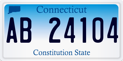 CT license plate AB24104