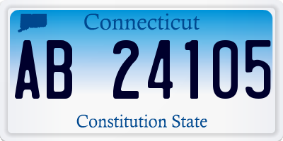 CT license plate AB24105