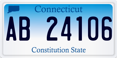 CT license plate AB24106