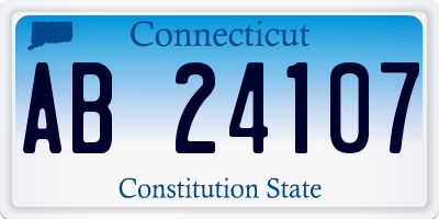 CT license plate AB24107