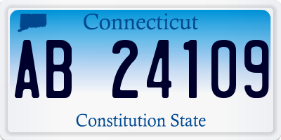 CT license plate AB24109