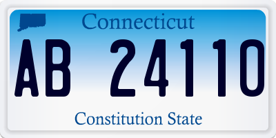 CT license plate AB24110