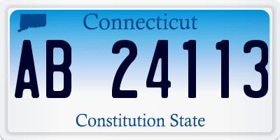 CT license plate AB24113