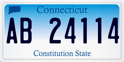 CT license plate AB24114