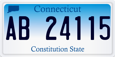 CT license plate AB24115